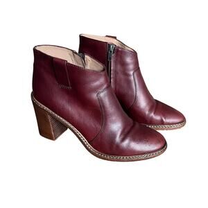 Rivet & Thread  Burgundy Ankle Boots Size 10